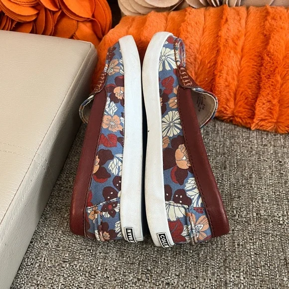 ❣️Cole Haan Grand Zeros Floral Canvas & Leather Trim Sneakers❣️ - Picture 7 of 9